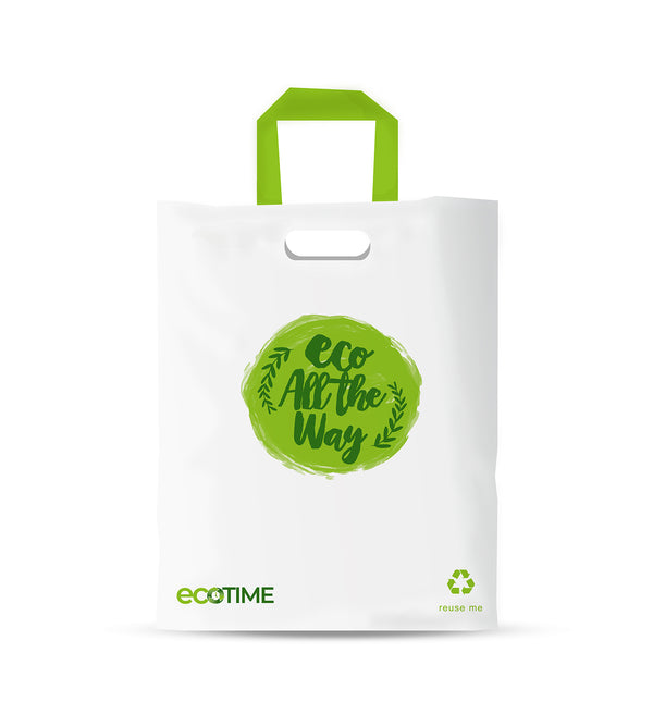 Small Recyclable Loop Handle Retail Bag - set of 60